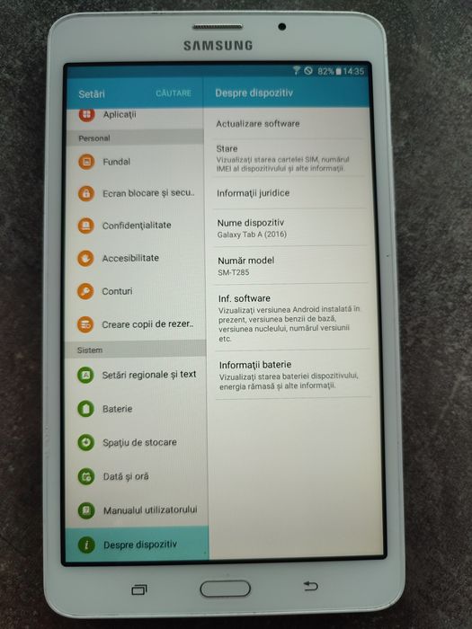 Tableta Samsung sm t 285 (2016) 8gb sim