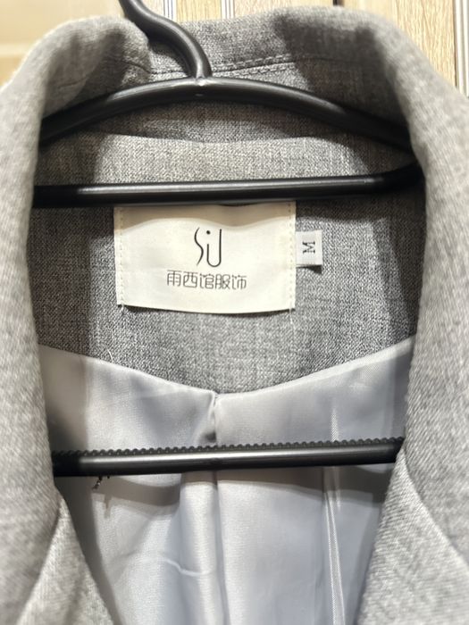 Пиджак оверсайз серый бу