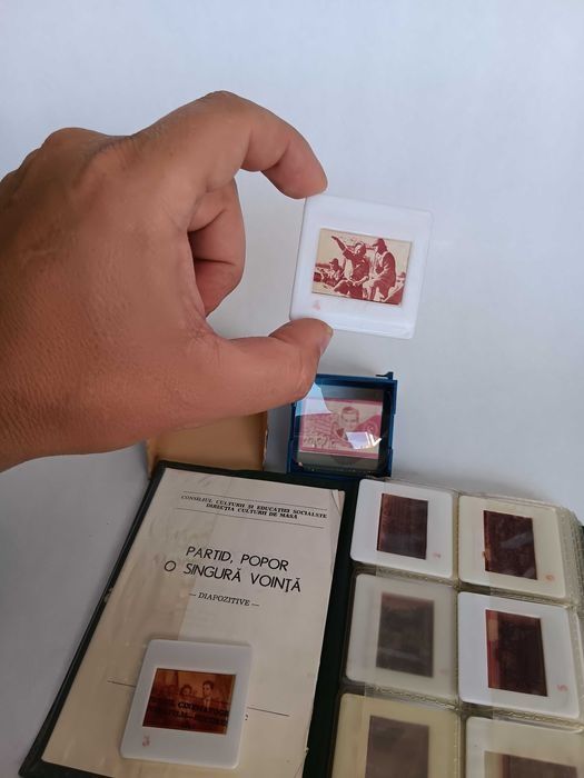 Diapozitive propaganda comunista,era Ceaușescu, RSR, de colectie
