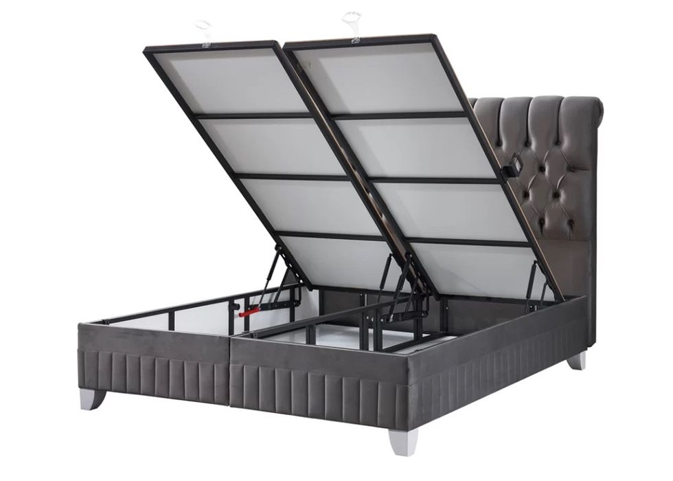 Тапицирано легло Lexus Платинено Сиво с луксозен матрак