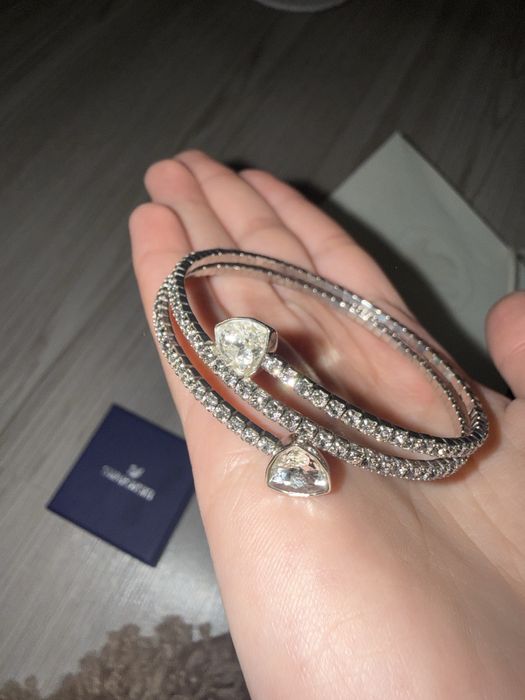 Brațară Swarovski Originala cu inimi