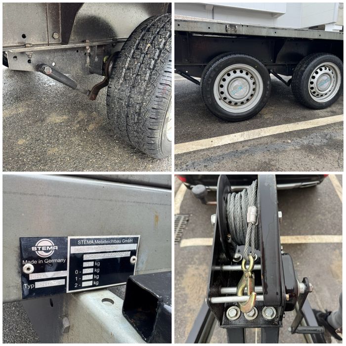 Remorca prelata si platforma auto Stema 2 axe 3500kg