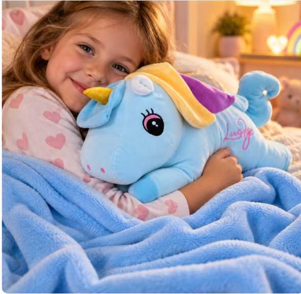 Мултифункционална плюшена играчка 2 в 1 с голямо меко одеяло