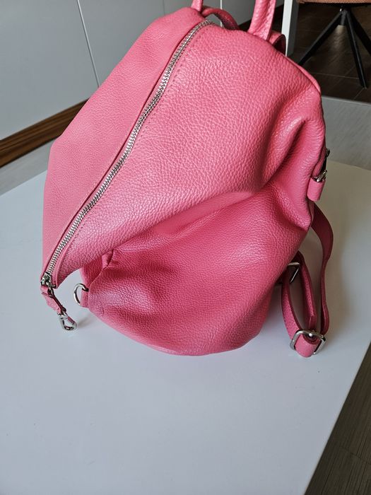 Италианска естествена кожена елегантна раница топ качество