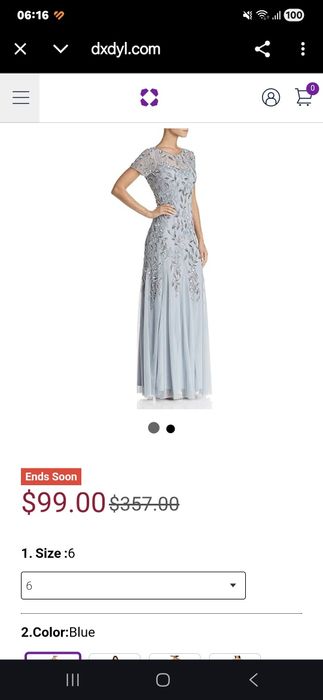 официална рокля с пайети M размер