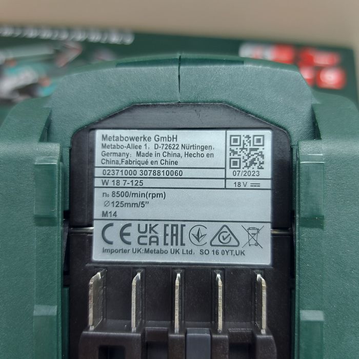 ПРОМОЦИЯ.Акумулаторен ъглошлайф Metabo W18 7-125