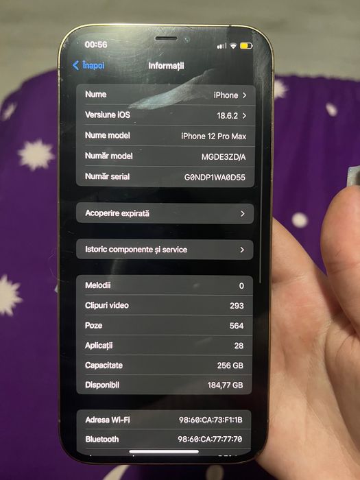 Vand IPhone 12 Pro Max Gold 256 GB si 2 Huse cadou
