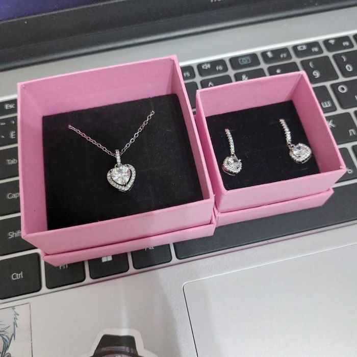 Цепочка и серьги пандора