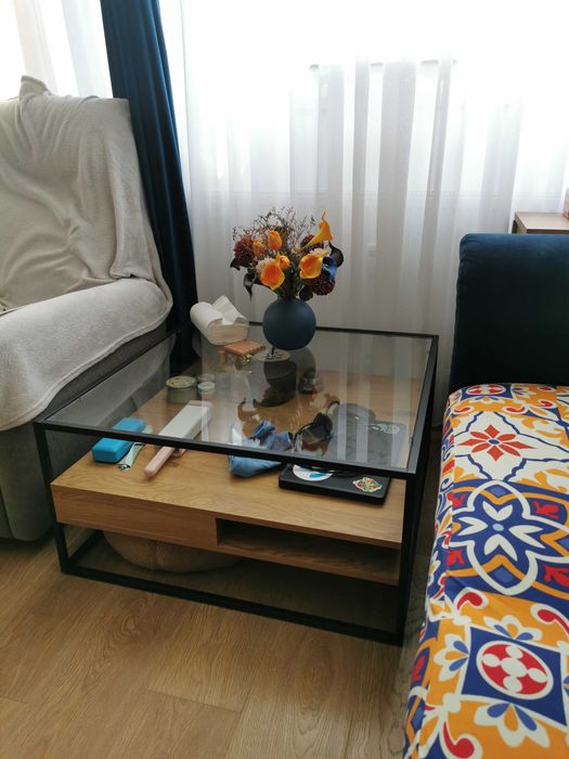 Măsuta de cafea /sufragerie/living din MDF și metal