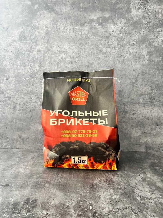 Briket ko'mir. 1 dona gugurtda yonadi