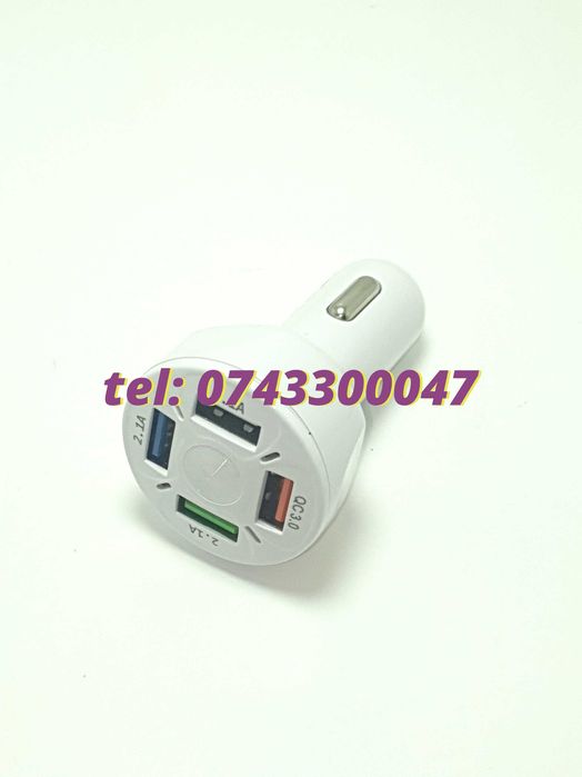 Superfastcharge Incarcator Auto Cu Patru Porturi Usb Partycharge