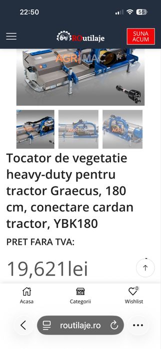 Tocatoare resturi vegetale heavy-duty graecus 180