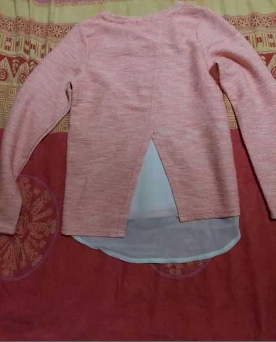 Pulover casual cu fir auriu