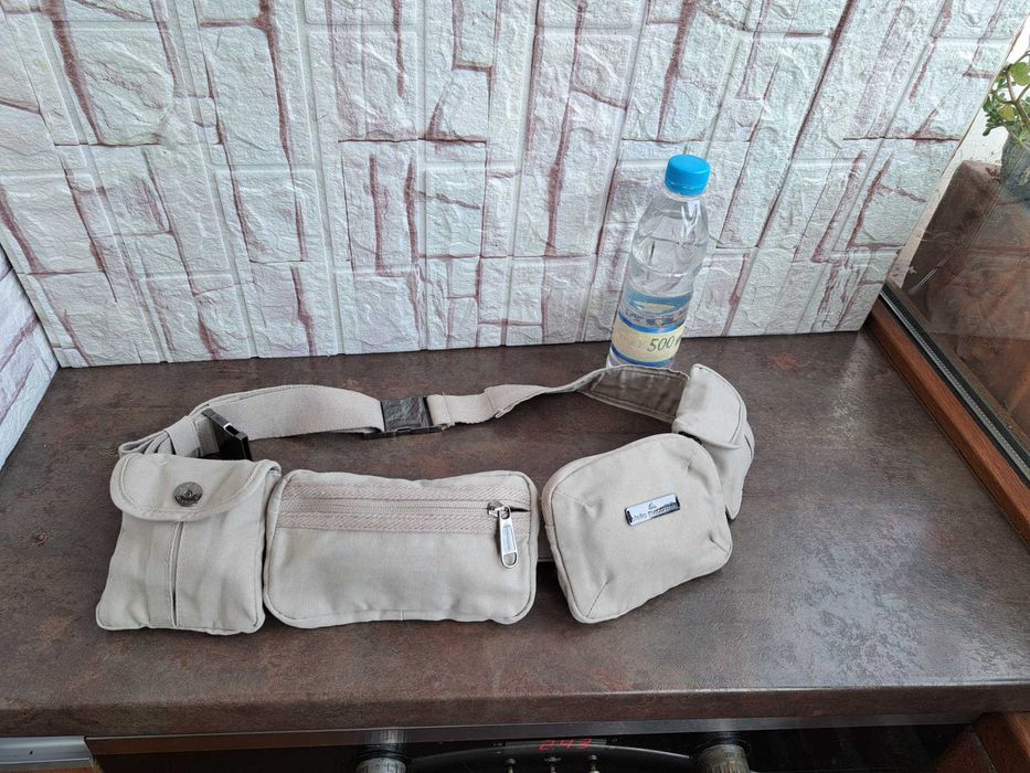 чанта за кръста Adidas by Stella McCartney,бежова чантичка,адидас,бана