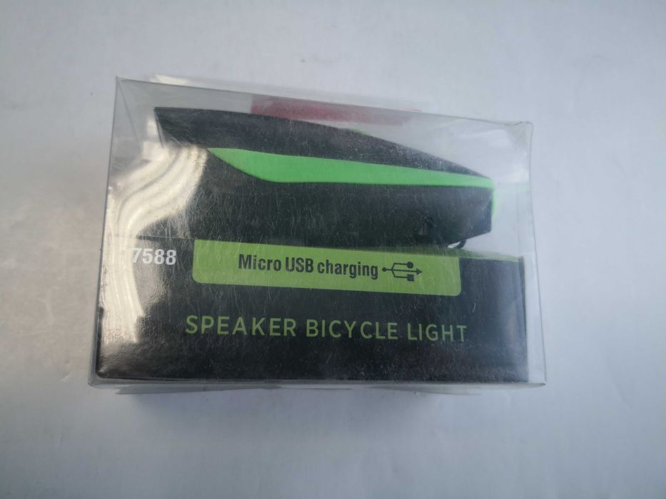 Far de bicicleta cu led si sonerie cu acumulator
