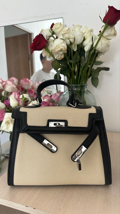 Стильная сумка в стиле Kelly Canvas Leather