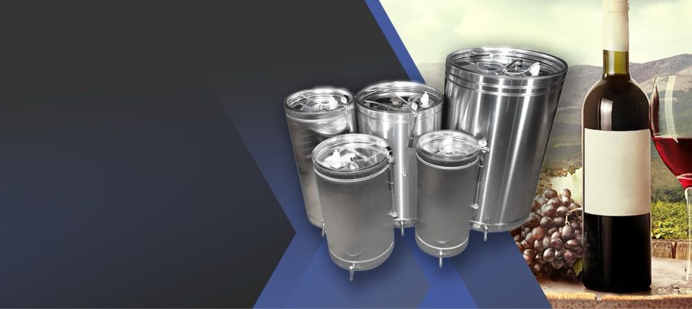 Butoi inox cu capac flotant si canea 100 litri