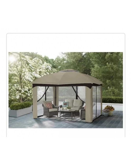 Градинска шатра с двоен покрив