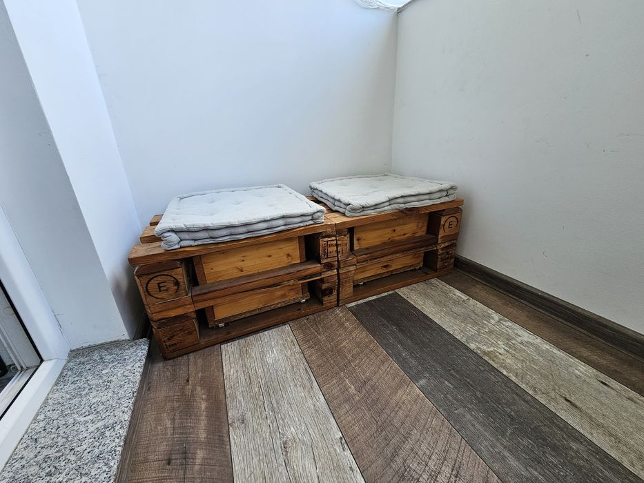 Bancă rustică din paleți – confecționată manual