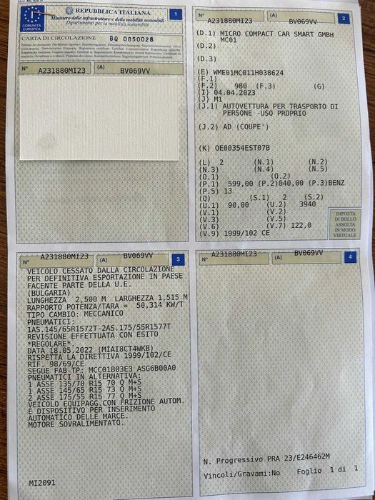 Smart Micro 0,6 i Смарт Микро Компакт на части !
Май 2002