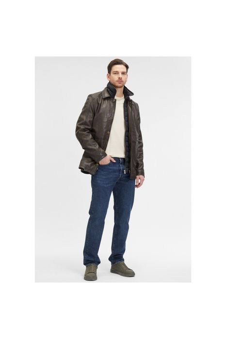 Geaca de Piele Barbati Mauritius Maro Inchis GMSantfort