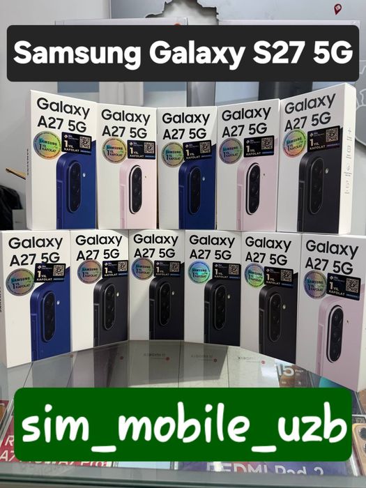 Samsung Galaxy A27 5G (2026) New Super Skidka+Garantiya+Dastavka