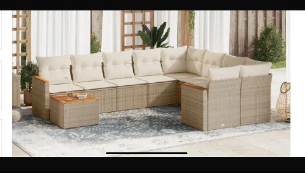 Vand coltar de terasa din 10 piese