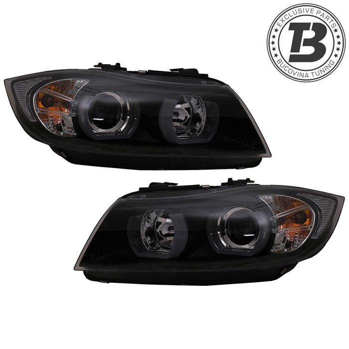 Faruri LED Angel Eyes compatibile cu BMW Seria 3 E90 U LED Design