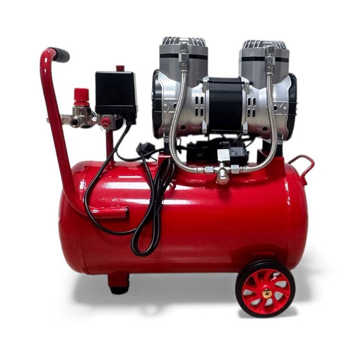 Безмаслен компресор за въздух Greenyard 24л/1100W/двуглав-обезшумен