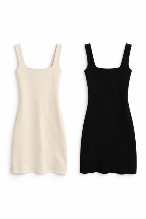 Рокли Zara бяла и черна  в птлично състояние