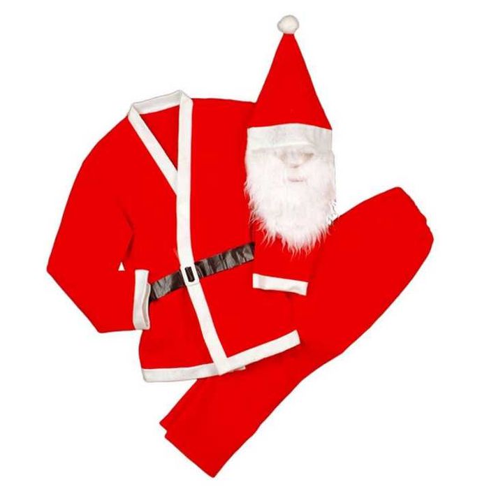 Costum lui Mos Craciun, 7 elemente / mânuși + sac cadouri