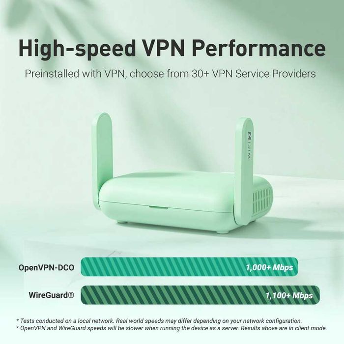 GL Inet Beryl 7 (GL-MT3600BE) Dual-band Wi-Fi 7 Travel Router nou