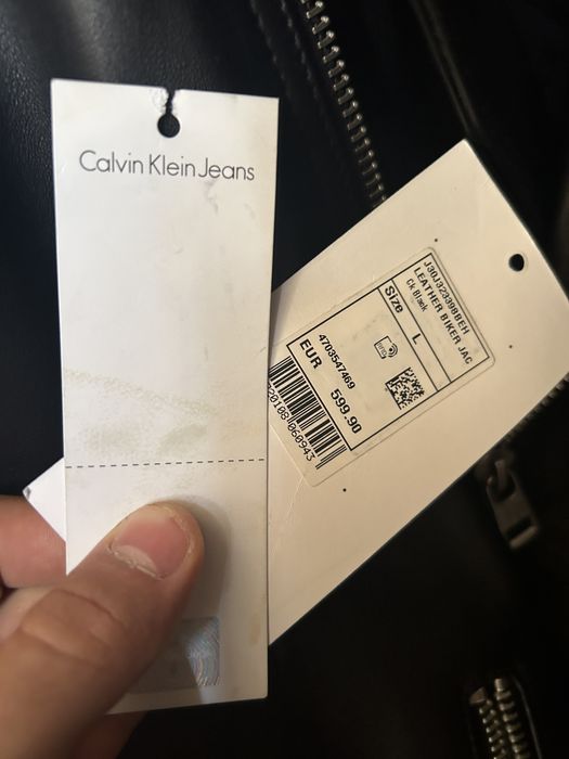 Geacă de piele Calvin Klein