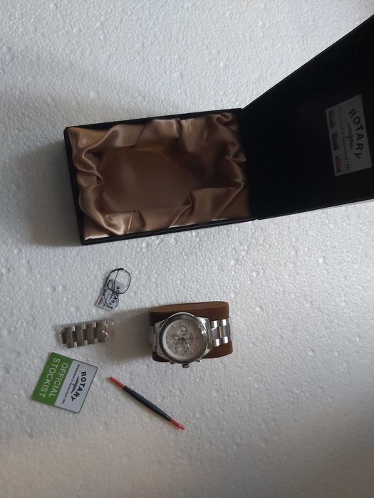 Ceas Rotary Cronograf - fullset - inox, geam safir