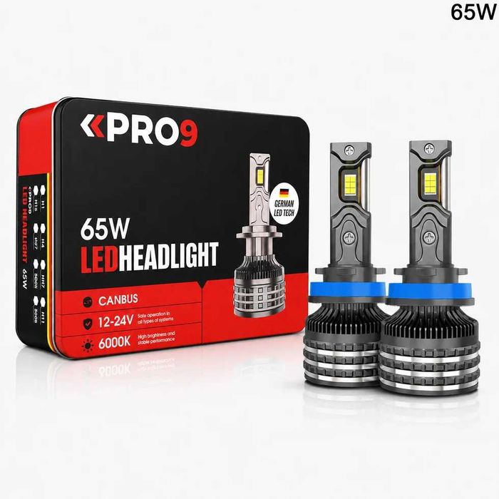 LED крушки H11 65W 6000K 12000lm 12-24V 2 ГОДИНИ ГАРАНЦИЯ