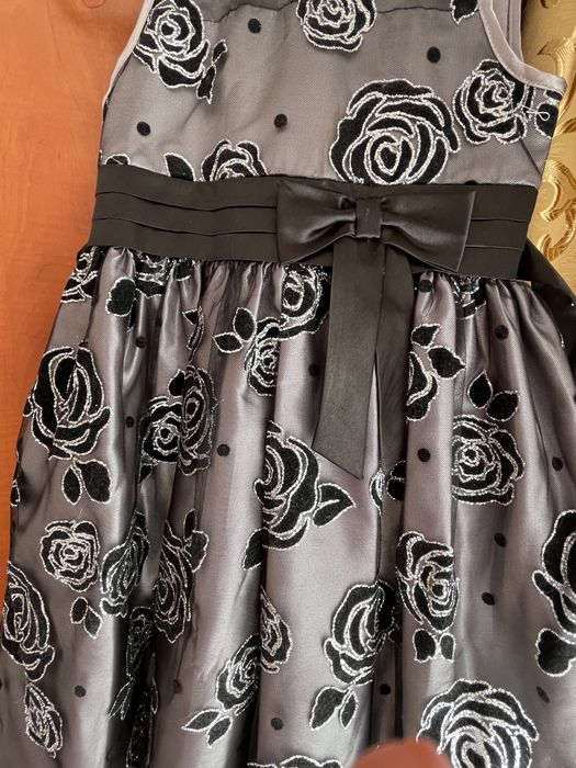 Rochița fetițe negru cu argintiu