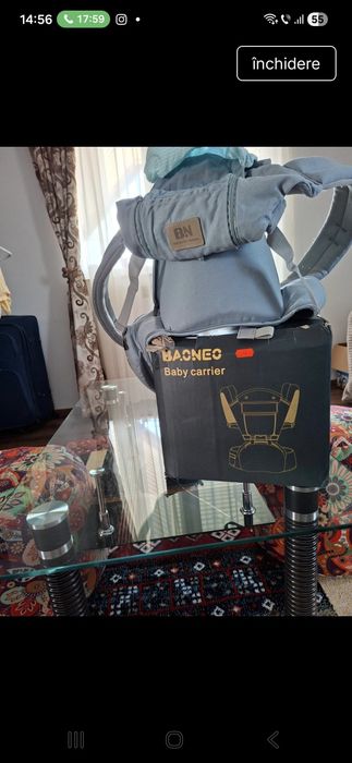 Marsupiu ergonomic cu scăunel all in one