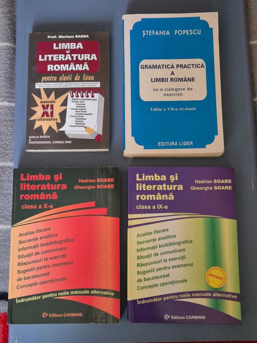 Ocazie ! Patru carti pt studiul limbii și literaturii române, liceu