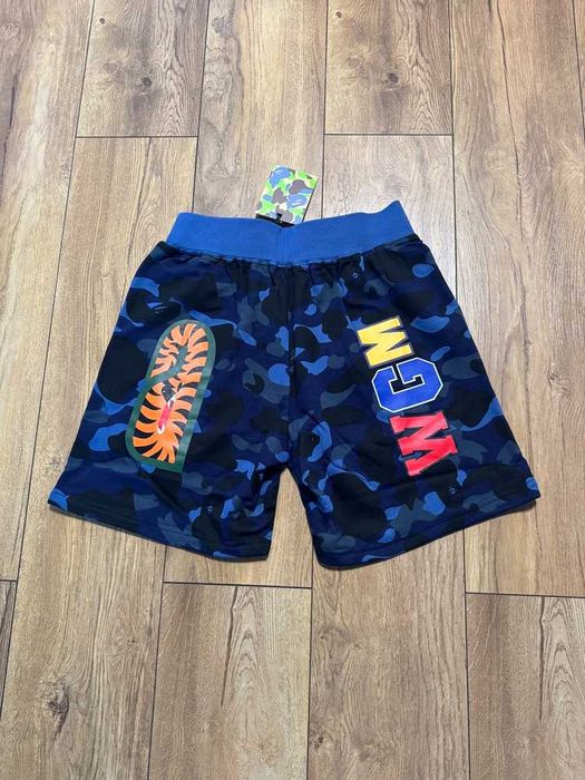 Bape Shark Blue Camo Shorts