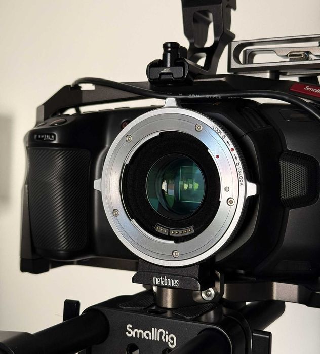 Rig complet Blackmagic Pocket 4K + Sigma 18-35 f1.8 Art + Metabones 0.71x + Tilta Mirage + Monitor Osee T5 + Filtre Vaxis IRND 95mm + Altele