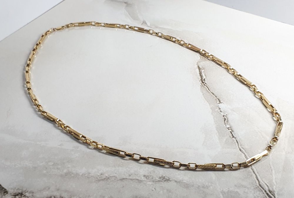 Lanț din aur de 14K – model Versace, aur galben – lungime 66 cm