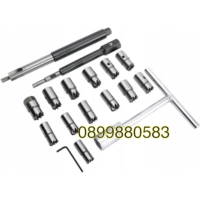 Комплект фрези за почистване леглата на дюзи 17 части