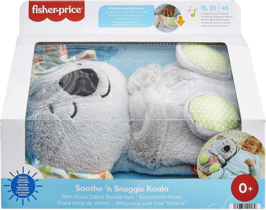 Fisher-Price Soothe ‘n Snuggle Koala – Мека играчка и успокояваща музикална играчка за бебе