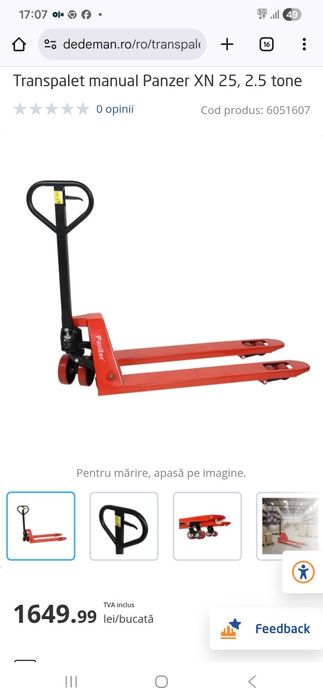 Liza manuala Panzer 2.5 Tone