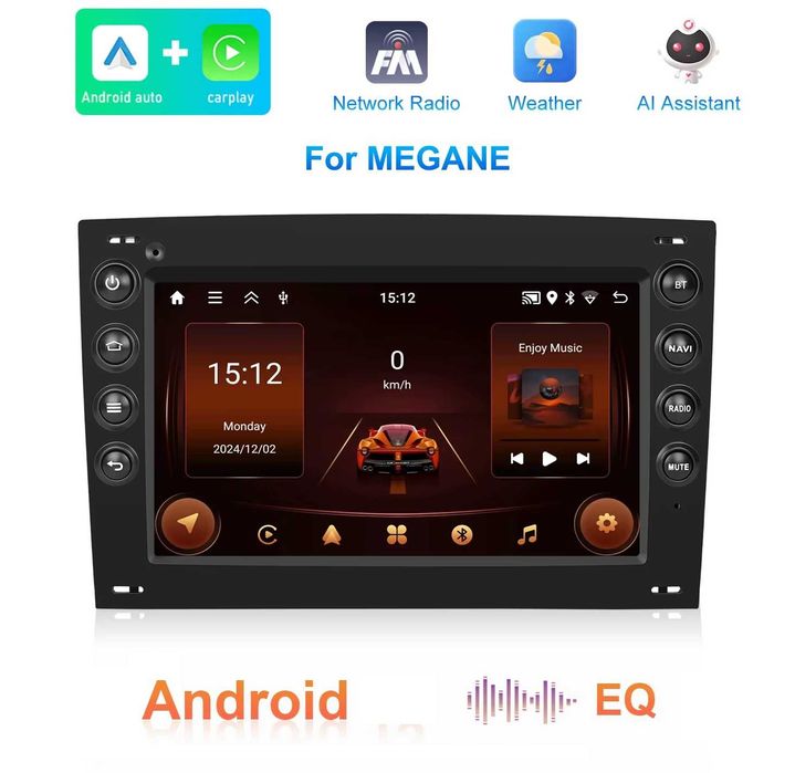 Мултимедия Двоен дин за Renault Megane 2 Навигация плеър Android