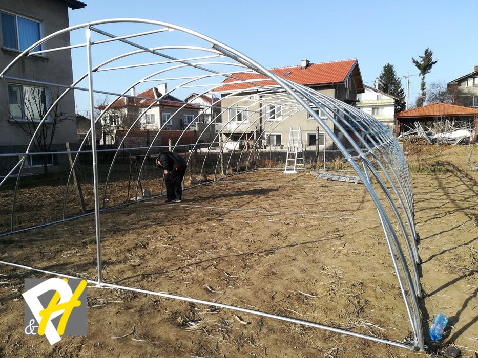 Парник Оранжерия 6х10 м 60кв, армиран РЕ 220 g/m2