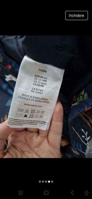 Combinezon de iarna reima 80