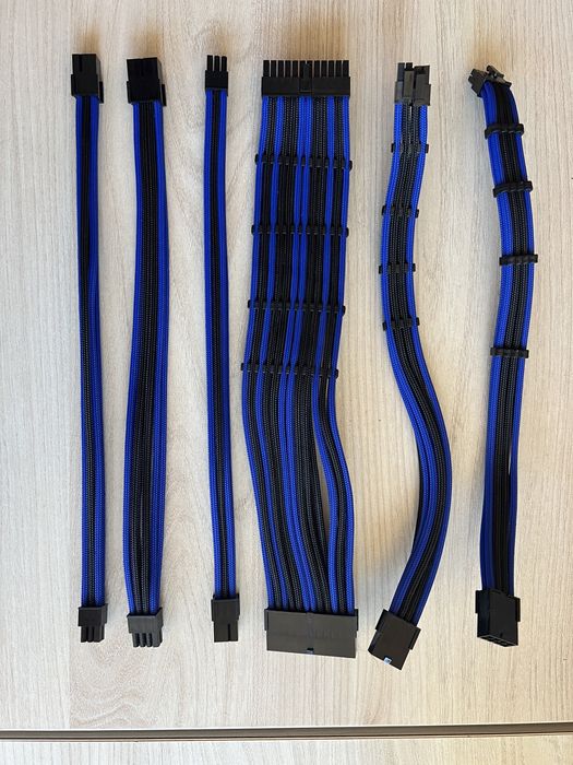 Thermaltake TTMOD Sleeve Cable Extension комплект черно/синьо