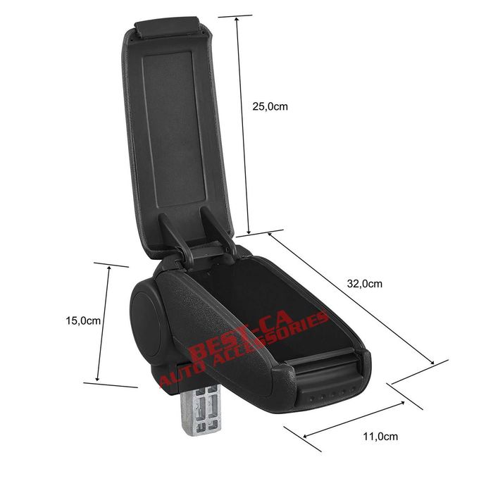 Cotiera auto dedicata piele negru Opel Corsa C Combo C Tigra B