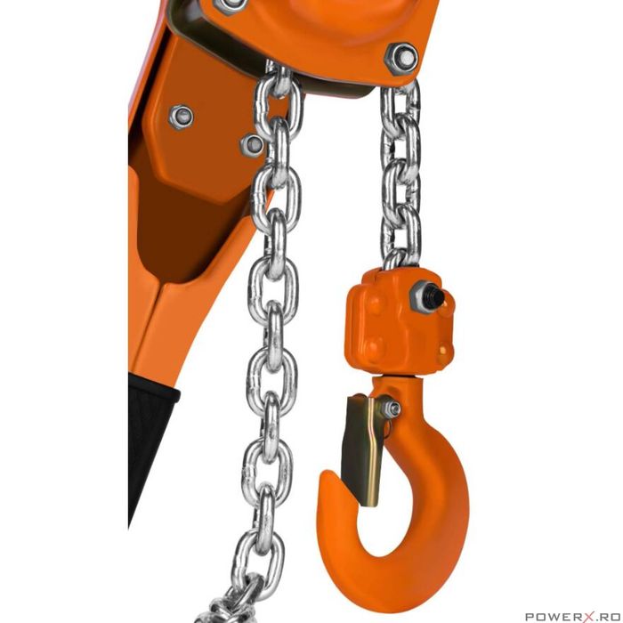 Palan manual cu lant, cu parghie, capacitate 750kg, 2 m, troliu, Kraft